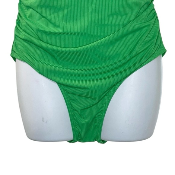 Charmo V Neck One Piece Swimsuits Ruched Tummy Control Monokini Bathing Suit - Picture 5 of 11